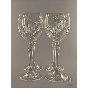 Sklenice Ručně broušená sada - Chrpa 4ks