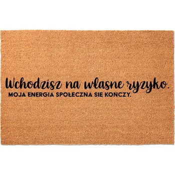 KOKOSOVÁ VSTUPNÍ ROHOŽKA PŘED DVEŘE HIT ENERGIA SPOŁECZNA SIĘ KOŃCZY