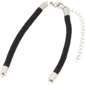 Náramek EU Milánský náramek s komponenty ocel 5mm černý