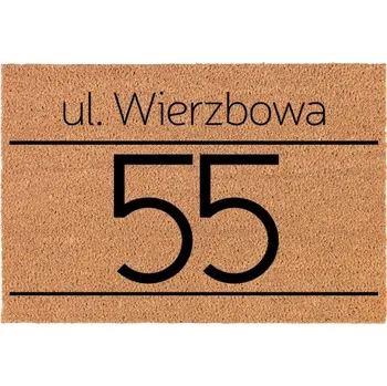 Rohožka KOKOSOVÁ VSTUPNÍ ROHOŽKA BÉŽOVÁ 40X60 cm - HIT TWOJA ULICA I NUMER W DOMU