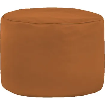 Taburet Taburetka Cilindro světlehnědá ekokůže