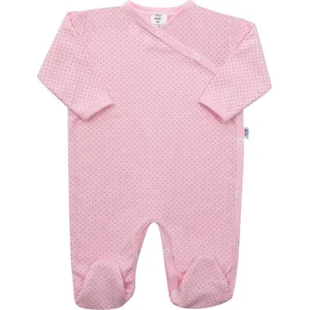 Dětský overall Kojenecký bavlněný overal s bočním zapínáním New Baby Lovely puntíky 74 (6-9m)