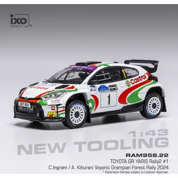 autíčko Toyota GR Yaris Rally2 - Voyonic Grampian Forest Rally 2024 #1 Ingram - Kihurani 1:43 IXO