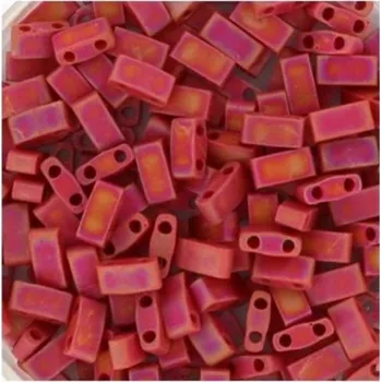 Korálek Miyuki Half Tila 5/2,4mm opaque matte ab red (HTL-408FR)