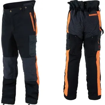 Jednorázový oděv SCILAR+ kalhoty do pasu - řetěz.pila - čern/oranž - 58/182