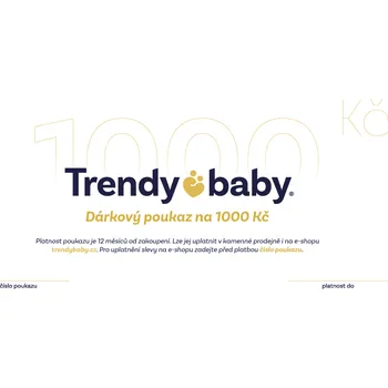 Dárkový potravinový koš TRENDY BABY Dárkový poukaz 1000 Kč