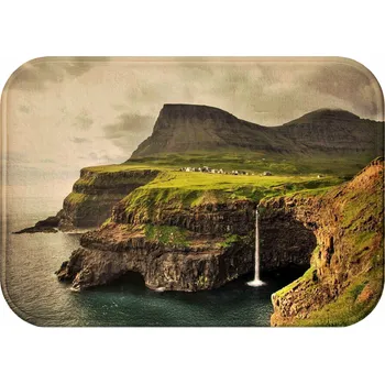 Koupelnová předložka KOUPELNOVÁ PŘEDLOŽKA PROTISKLUZOVÁ ANTIBAKTERIÁLNÍ 60X40 SKAŁY MORZE WODOSPAD