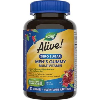 Cukrovinka Nature's Way Natures Way Alive! Zero Sugar Men's Gummy Multivitamin 50 želé