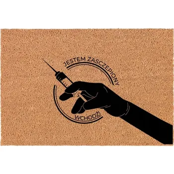 Rohožka KOKOSOVÁ ROHOŽKA PŘED DVEŘE S NÁPISEM UNIVERZÁLNÍ ZABAWNE TEKST HIT WZÓR