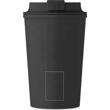 Jednorázové nádobí Dvoustěnný PLA kelímek 350ml TAMPONOVÝ TISK (MAX. 1 BARVA, 40X25MM) 1 barva 100 FRONT LOWER