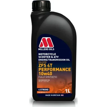 Plně syntetický motorový olej Millers Oils - ZFS 4T Performance 10w40 1l