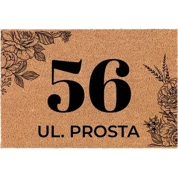 Rohožka KOKOSOVÁ VSTUPNÍ ROHOŽKA HIT TWÓJ NUMER DOMU/MIESZKANIA, ULICA KWIATY