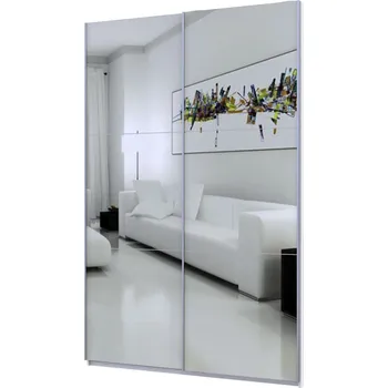 Šatní skříň Skříň G-Caiser Doros s 2 zrcadly, 160 cm, bílá
