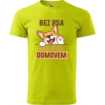 Pánské oblečení Pánské tričko s potiskem Bez psa Velikost: L, Barva trička: Limetková