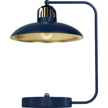 Stojací lampa Stolní lampa Felix, 1x zlaté/tmavě modré kovové stínítko, db/g