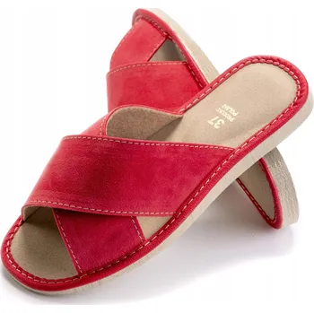Dámské pantofle Dámské otevřené SANDÁLE PANTOFLE , řemínkové boty, malinová vel. 41