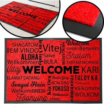 VSTUPNÍ STĚRAČ MONOCHROM 40X60 POD DVEŘE NÁPIS WELCOME ODPORNA VZOR