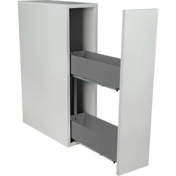 Nábytkové kování CARGO KOŠ DO SKŘÍŇKY 20 BOČNÍ LEVÝ ANTRACIT S TLUMENÍM DOVÍRÁNÍ PLNÉ DNO 2p BLUM