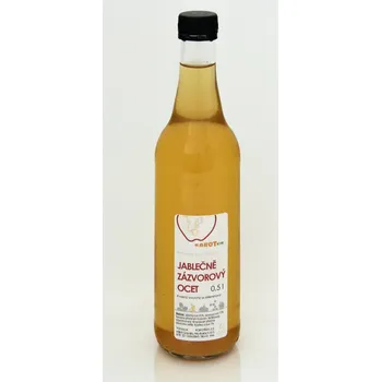 Ocet KAROTKIN JABLEČNĚ ZÁZVOROVÝ OCET Nefiltrovaný elixír pro vaše zdraví.