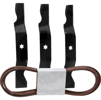 Příslušenství pro zahradní traktor Granit Parts Servisní sada 3 nože a klínový řemen pro zahradní traktory Gutbrod/MTD/Cub Cadet 50"