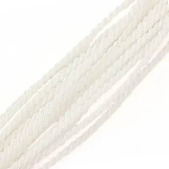 Materiál na výrobu šperku CZ Šňůrka atlasová kroucená 2mm bílá