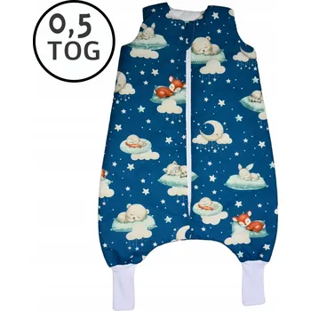 Zavinovačka LETNÍ Spací pytel s nohavicemi 56-68 XS 0,5 TOG BAVLNA 100% PRODUKT POLSKÝ