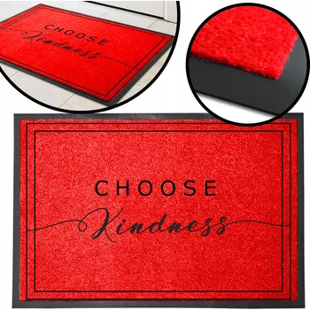 Vstupní rohožka červená MONOCHROM 40x60 ke dveřím s NÁPIS SIEMA Vzor