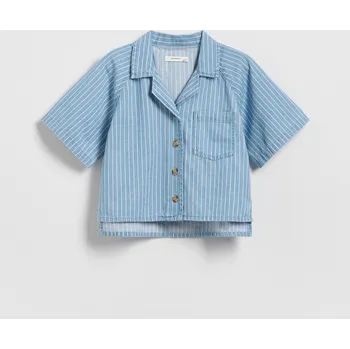 Reserved - Džínová košile s pruhy - modrá - 701FG-50J - 701FG-50J-158