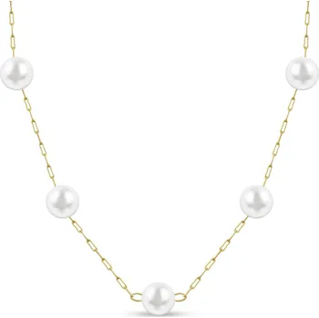 Řetízek PARIS 2374 Pozlacený řetízek s perlovými korálky Ellami