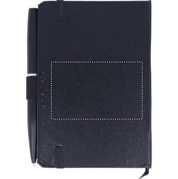 A6 zápisník s perem Tamponový tisk (max. 1 barva, 50x80mm) 1 barva 5 BACK