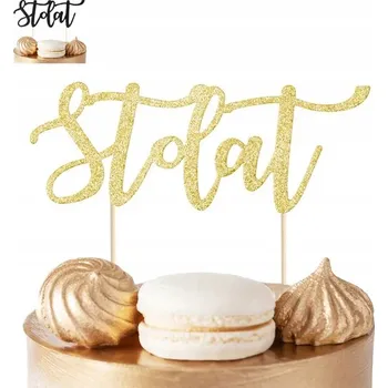 Obraz ZÁPICH DO DORTU STO LET ZLATÁ S GLITRY NA OSLAVU NAROZENIN