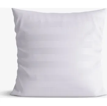 Povlak na polštářek Damaškový povlak na polštář - Světle šedé proužky se saténovým leskem 45 x 45 cm