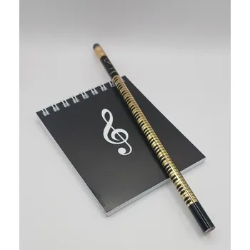 Dárkový balíček pro hudebníky - hudební blok a černá tužka klaviatura