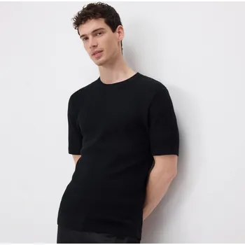 Pánské tričko Reserved - Tričko regular fit z lyocellu - černý - 737FW-99X - 737FW-99X-XL