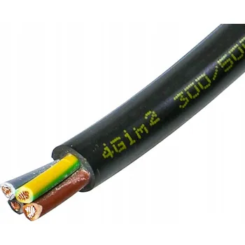 elektrický kabel Kabel CYKY 4x1 mm Měděný kulatý černý