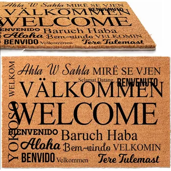 Kokosová rohožka venkovní na boty 40x60 cm - potisk Welcome