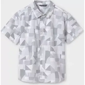 Chlapecká košile Chlapecká košile s krátkým rukávem Mayoral 6138-47 bílo-šedá velikost 166