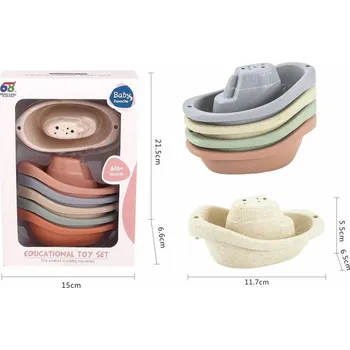 Hračka pro nejmenší Loď do vany set 6 ks 11,7 cm