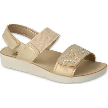Dívčí sandály Sandály Befado Clip 068Y002 zlaté s koženou stélkou velikost: 34