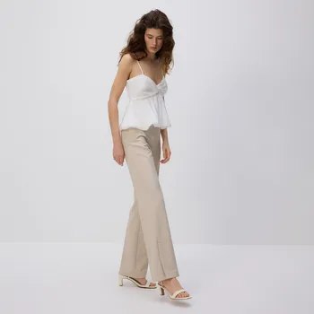 Reserved - Kalhoty s nažehlenými puky - krémová - 479GG-01X - 479GG-01X-46