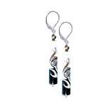 Lampglas Náušnice Black & White s unikátní perlou Lampglas Materiál zapínání náušnic: rhodiované stříbro Ag 925/1000