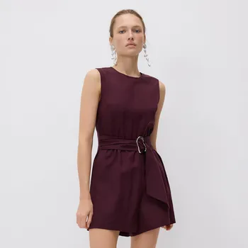 Dámské šaty Reserved - Overal z lyocellu - bordó - 079GP-53X - 079GP-53X-M