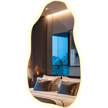 Zrcadlo Zrcadlo LED Teplá Barva Světla Dekorativní Do Předsíně Chodby Kanceláře Pracovny