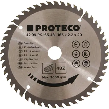 Pilový kotouč PROTECO kotouč pilový SK 165 x 2.2 x 20 | 48 zubů