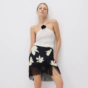 Dámská sukně Reserved - Viskózová sukně s třásněmi - vícebarevná - 071GP-MLC - 071GP-MLC-S