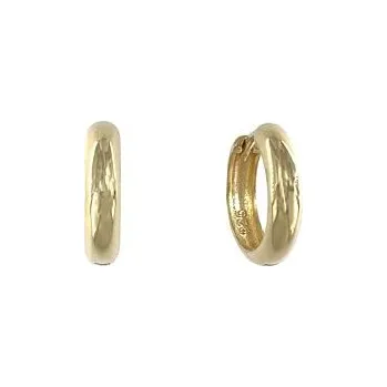 Náušnice Stříbrné náušnice kroužky zlacené