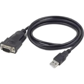 Kabel do PC GEMBIRD Kabel adapter USB-serial 1,5m 9 pin (com), černý