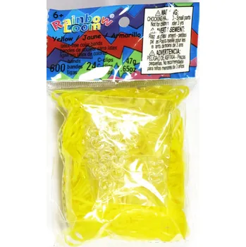 kreativní sada Rainbow Loom Original - gumičky - 600ks - transparentní žlutá