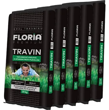 Hnojivo AGRO FLORIA Travin 100kg + DÁREK Mech stop 10kg + NPK 3kg