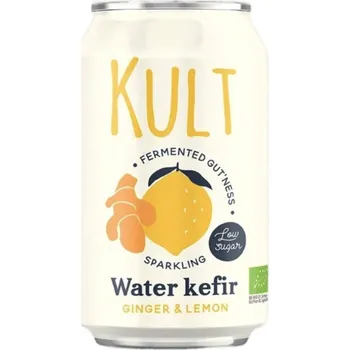 Limonáda Bio vodní kefir s příchutí citronu a zázvoru 330ml, Kult